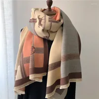 スカーフ温かいカシミアショールスカーフのためのファッション冬のデザインネックミーナヘッドラップフェムポンチョエチャルペバンダナ