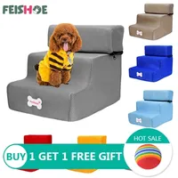 kennels pens Dog Stairs 23 Layers Dog House Pet Sofa Bed Stairs Puppy Cat Bed Dog Steps Mesh Foldable Detachable Pet Climbing Ladder Bed 221102