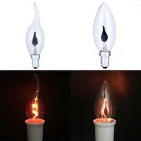 Vintage LED Edison BULB FLICKER Candle Light E14 E27 Flame Effect 3W 220V Heminredning Belysningslampa
