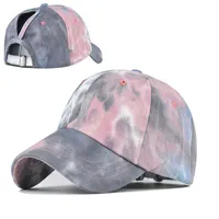 Snapbacks High Horsetail Baseball Cap Women Cotton Tie-Dye Chunky Snapback Caps For Girl Fashion Kpop Hats Summer Sun hat L221028