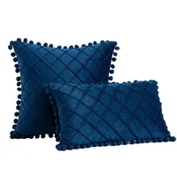 Dishiondecorative Pillow Inyahome северная ретро -ретро -ушной диван с твердым цветом подушка для кисточки без основной кровати Большой талию бэк -офис 221102