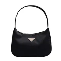 Women Fashion s Candy Simple Color for Moon Package Retro High Quality Nylon Handbag Shoulder Bag