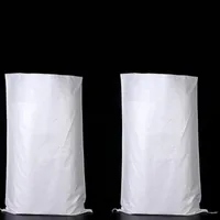 Les fabricants de sacs tissés blancs fournissent directement des sacs de jute pour le déménagement et l'emballage en gros de sacs en nylon de grande capacité