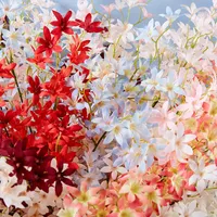 Dekorative Blumen 110 cm Oncidium Tanzorchidee Verschlüsselung Hochzeit Kreuzkirschblüte Lila Linie gefälschte Blumenpartydekorationen