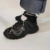 Fußkettchen HipHop Cross Quasten Pendellschuhschuhkette Schmuck 2022 Fußkettchenketten für Frau Mann Unisex Party Geschenk