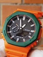Relogio Masculino Водонепроницаемые мужские наручные часы Sport Dual Dishay Gmt Digital Led Reloj Hombre Army Watch #80 Прозрачный 2100 стиль 81 цвета Свяжитесь со мной