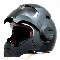 Helmets de motocicleta Masei Iron-Man Helmet para hombres Mujeres follanes 610 Capacetes Cara completa Dot Soild Personalidad