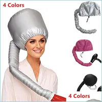 Hair Salon Portable Soft Hair Drying Cap Bonnet Hood Hat Womens Blow Dryer Home Hairdressing Salon Supply Adjustable Accessory Drop Dhnjs