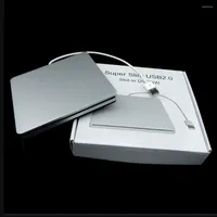 ラップトップ外部DVDバーナードライブボックスエンクロージャーケース吸引スーパースリムUSB 2.0スロットドライブブルーレイ