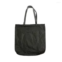 Shopping Bags 5PCS / LOT Washed Kraft Waterproof Single Shoulder Bag Solid Color Portable Large Capacity Ladies