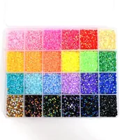 Nail Art Decorations 24Gridsbox 3D Jelly Rignestone 3 mm Colorful Flatback Half Round Strass Stone Decoration Manucure Acpes1768508