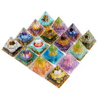 5cm Orgone Energy Pyramid Gift Reiki Healing Chakra Meditation Stone Rough Desk Jewelry Decoraci￳n de joyas