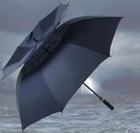 Golfe guarda -chuva dupla camadas fortes à prova de vento, respirável duplo UV resistência 30quot guarda -chuvas Big Sword Shape9023799