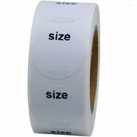 Gift Wrap 50-500 st runda kläder "Size" klistermärken1Inch Labels Sticker Scrapbooking Adhesive for Apparel Retail