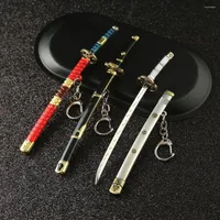 Anahtarlık Anime Tek Parça Anahtarlık Keytings Cosplay Roronoa Zoro Kılıç Bıçağı Chaveiro Kolye Anahtar Tutucu Zinciri Erkek Mücevher Aksesuarları