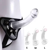 Massager Vibrator Sex Toys Penis Cock Strap-on Realistic Dildo Pants for Men Double Dildos with Rings Man Strapon Cabla Cintura per adulti GA2419