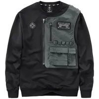 Men's Hoodies Sweatshirts Fashion Techwear Hi Street Mechanical Tactical Pullover Personality Cargo Tops 221101