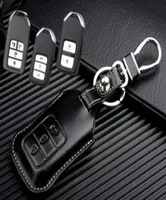 Couverture de clés de la voiture en cuir pour Honda HRV CRV Crosstour 2015 2016 Accord Odyssey Smart Remote Keyless Key Case Holder Accessoires1655085