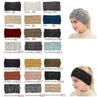 CC Hairband Bandband Colorful Conbled Crochet Twist Twist Twist Winter Winter Ear Wrapher Lidge Accessories 2023