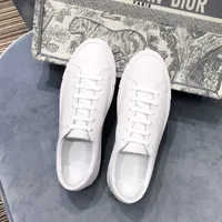 Diğer Ayakkabılar Yeni Beyaz Düz Yaygın Sabit Sneaker Kadınlar İçin Lüks Marka Orijinal Deri Dantel Up Klasik Kadın Koşu Ayakkabıları L221019