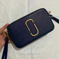 Luxury High Quality Marc's Jacob Designer Bags Leather Handbag Ready Stock Latest New Strap Snapshot Small Camera Bag Blue Sea Multi