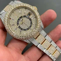 2023Other Watches Wristwatches D66 Luxury mens watch 4130 movement watch for men 3255 montre de luxe Mosang stone iced VVS1 GIA watch Diamond watchs