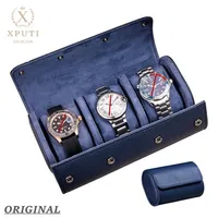 2 3-slots Watch Roll Travel Case Watch Storage Organizer Storage Perfect Gift for Men Microfiber PU Leather Watch case 220701220d