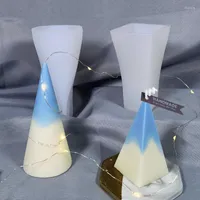Moules de cuisson 3D Pyramide Pyramide Moule de silicone Moules de résine conique géométrique Faire du kit décoration de gâteau