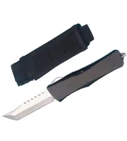 Marfione Custom Hellhound Blade Tactical Knife D2 Tanto Stone Washed Knifes 항공 알루미늄 핸들 EDC GEAR9359644
