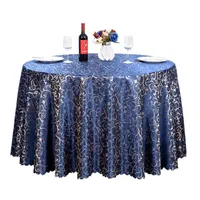 Table de table en tissu polyester jacquard nappes rond de mariage couverture de table de table de damasse de damasse décoration hôtel de restauration Banquet J221018