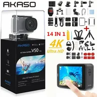 AKASO V50 Pro Native 4K 30fps 20MP WiFi Action Camera with EIS Touch Screen Adjustable View Angle 30m Waterproof Sport Camera 210319248j