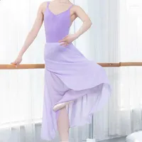 Stage Wear Soft Ballet Dance -rokken voor vrouwen paarse ballerina kleding tutu kostuum gymnastiek ballrt outfits jl1414