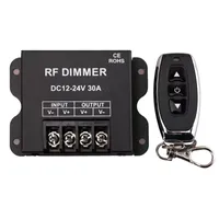 12V RF LED dimmer sem fio brilho 3Keys Controlador remoto DC12V-24V 30A 360W 720W para 5050 3528 Luzes de tira colorida única