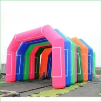 Inflatable Bouncers Outdoor colorful angled inflatable entrance START/FINISH race arch with customized banners for event