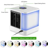 2018 Personal Space Air Cooler Arctic 3-In-1 Portable Mini Cooler con 7 colores Luces LED Purificador Homificador Home Office242U