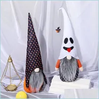 Weihnachtsdekorationen Gro￟handel Halloween Gnome Pl￼schdekor Ghost K￼rbis tomte handgefertigtes Handwerk schwedischer Hut skandinavische Ornam Dhet8