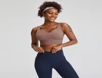 L029B Sports Yoga Sütyen Kıyafet USHAPED ağırlıksız yumuşak nefes alabilen kadınlar bras üst destek şok geçirmez üstler seksi iç çamaşırı fitness t7676398