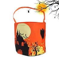 Decorazioni natalizie Halloween Trick Or Treat Bags illumina la borsa per caramelle da pipistrello regalo Goodie Buckets Forniture per feste