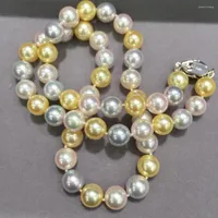 Choker 8-8,5 mm natürliches Meerwasser Perlen Halskette Multi-Farbe Akoya Klassische Mode Frauen Schmuck Schmuck