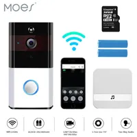 WiFi Wireless Video Doorbell 720P HD Chime Motion Detection Battery Powered Real-Time Video Two-Way Talk Night Vision PIR Remote Contro274O