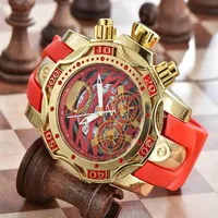 2021 Novos esportes militares de luxo de luxo assistem Large Dial Dial Golden Quartz Men Watches Calendar Silicone Strap Wristwatches Montre de Luxe2658