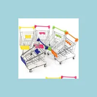 العناصر الجدة MINI Supermarket Hand Trolley Shop Cart Decktop Decor Decor