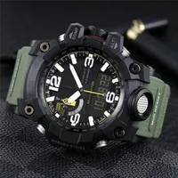 Big Mud King 1000 Sports Casual Men's Quartz Watch LED Waterdichte Digital World Time Automatic Hand-Up Light29323080