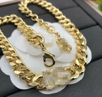 Kubanische Verbindung dicke Kette Halsketten Anhänger Tennis Abschluss Vintage Diamond D G Buchstaben Halsketten Frauen All-Match Vogue Mode Bracelets Designer Schmuck Schmuck
