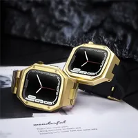 Para Apple Watch Series 8 7 6 5 4 SE Luxury Premium Aley AP Mod Kit Case de la banda Cubierta de banda Iwatch 44 mm 45 mm