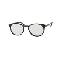 Occhiali da sole leggera comoda in metanio in metanium ovale sottile telaio corno di corno scuro a corno ottico occhiali da lettura di occhiali
