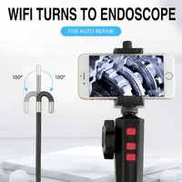 IP -Kameras HD 1080p 6mm8mm 180 Grad Lenkung Industrial Boorscope Endoskopkamera Car Inspection Kamera mit 6LED für iPhone Android 1M 221103