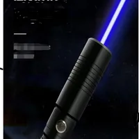 SOS High Power Militar 500000m 450nm Ponteiro laser azul Lazer lazer lanterna mais potente Tocha de ca￧a a laser de tocha de copos meta327a