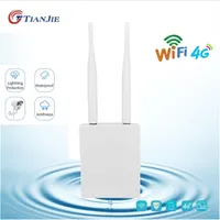 Routers TIANJIE High Speed Outdoor 4G LTE Wireless AP Waterproof Unlock Sim Card Wifi Router spot CPE LANWAN RJ45 port Modem Dongle 221103