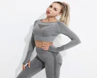 Tenues de yoga de haute qualité Fashion Women Workout Designer Sports Fitness Costume Automne et Winter Yoga Hip Louting Pants Athletic EXE7639080